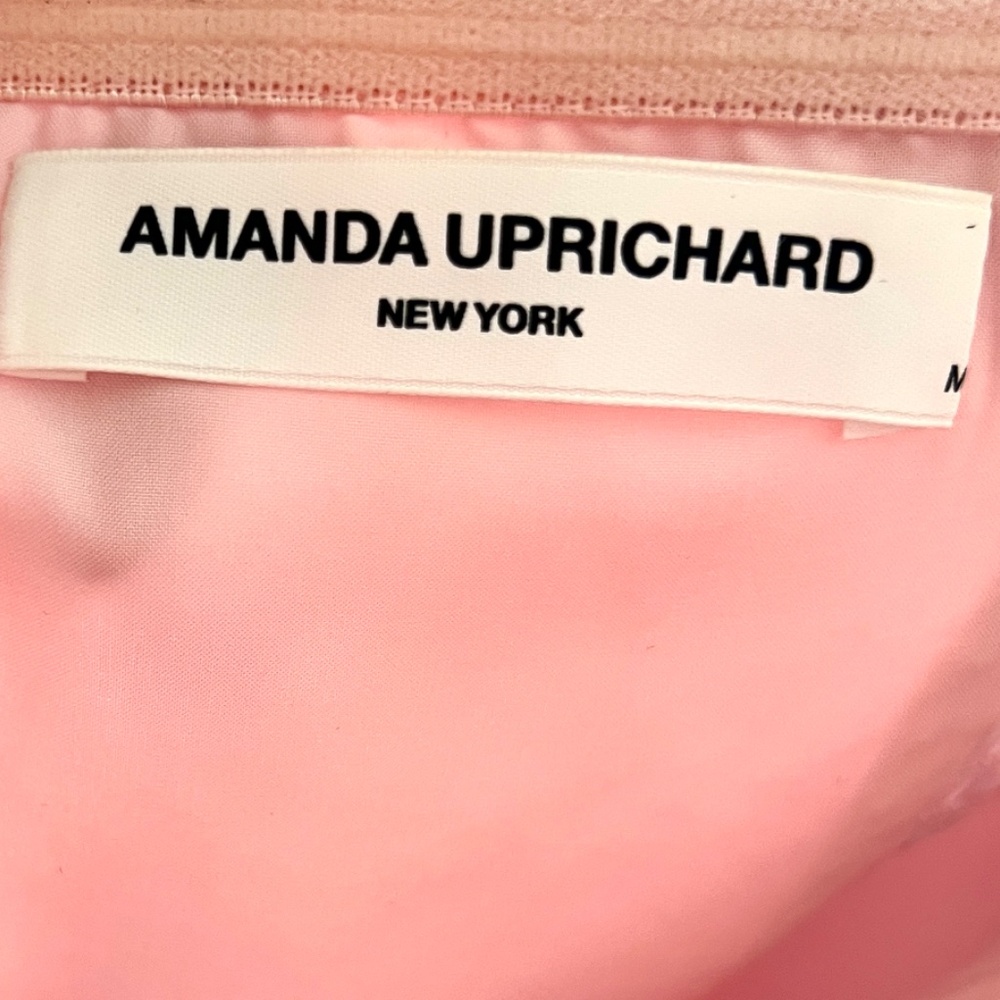 Amanda Uprichard Pink Lavender Watercolor High-Low Halter Dress - Picture 5 of 8